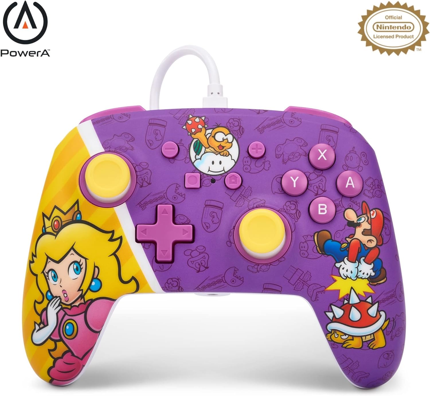 Control cableado mejorado PowerA para Nintendo Switch – La batalla de la Princesa Peach – La batalla de la Princesa Peach Edition