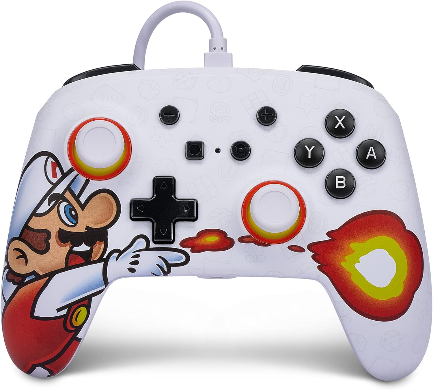PowerA Enhanced Wired Controller for Nintendo Switch – Mario Bola de Fuego