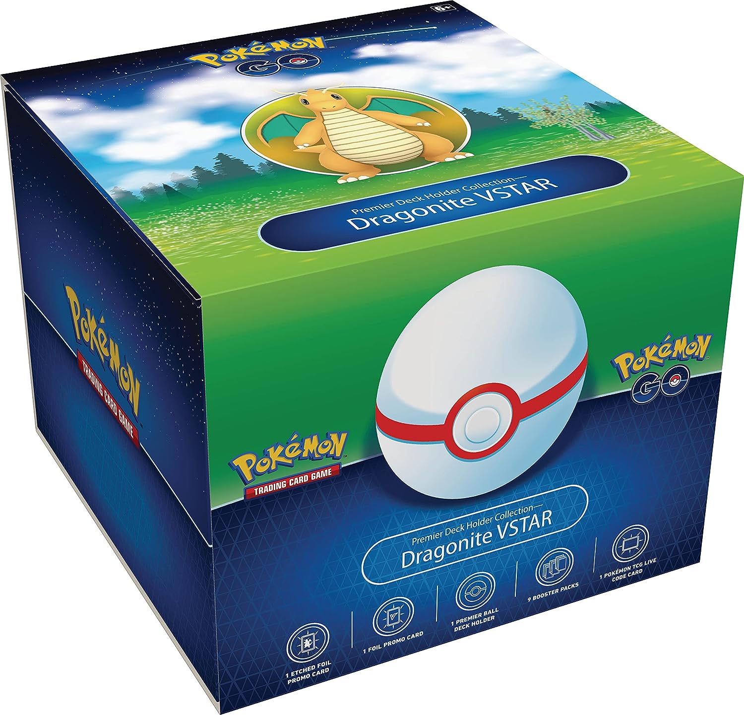 Pokémon TCG: Porta mazos Pokémon GO Premier Deck Holder Collection, Dragonite VSTAR