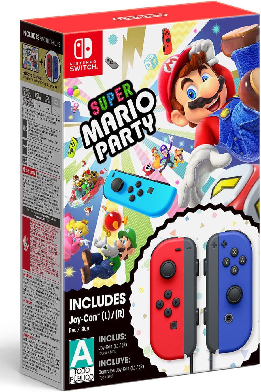 Super Mario Party + Rojo/Azul Joy-Con – Paquete