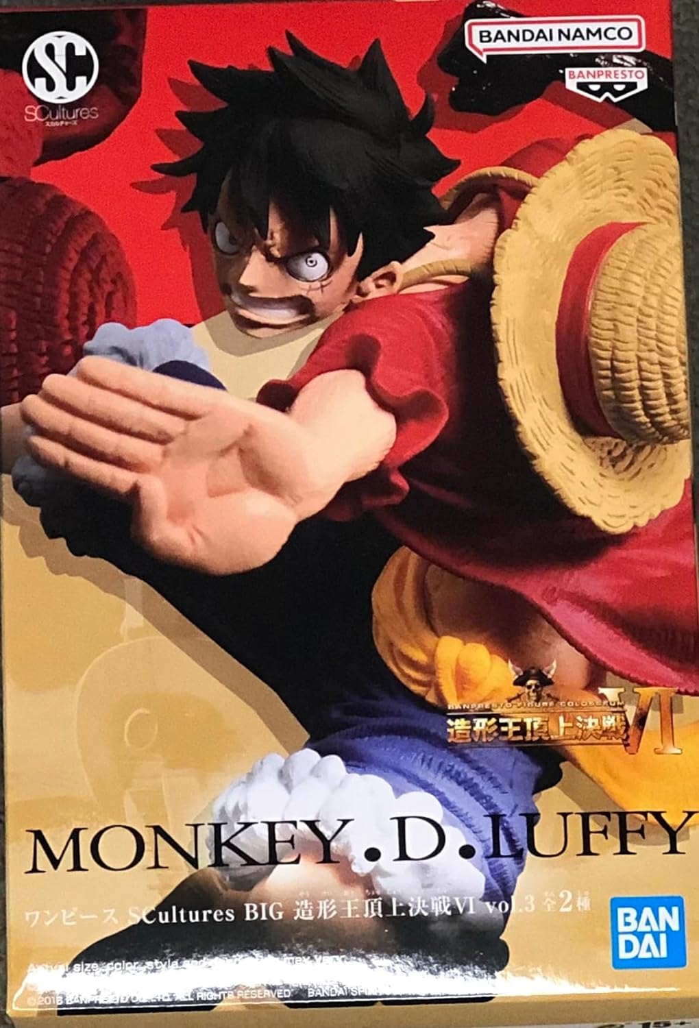 Banpresto One Piece Monkey D. Luffy SCultures Big Zoukeio Figure Colosseum Ⅵ Vol. 3 (Ver. A) Figura de Colección Bandai Estatuilla en Escala de 7”