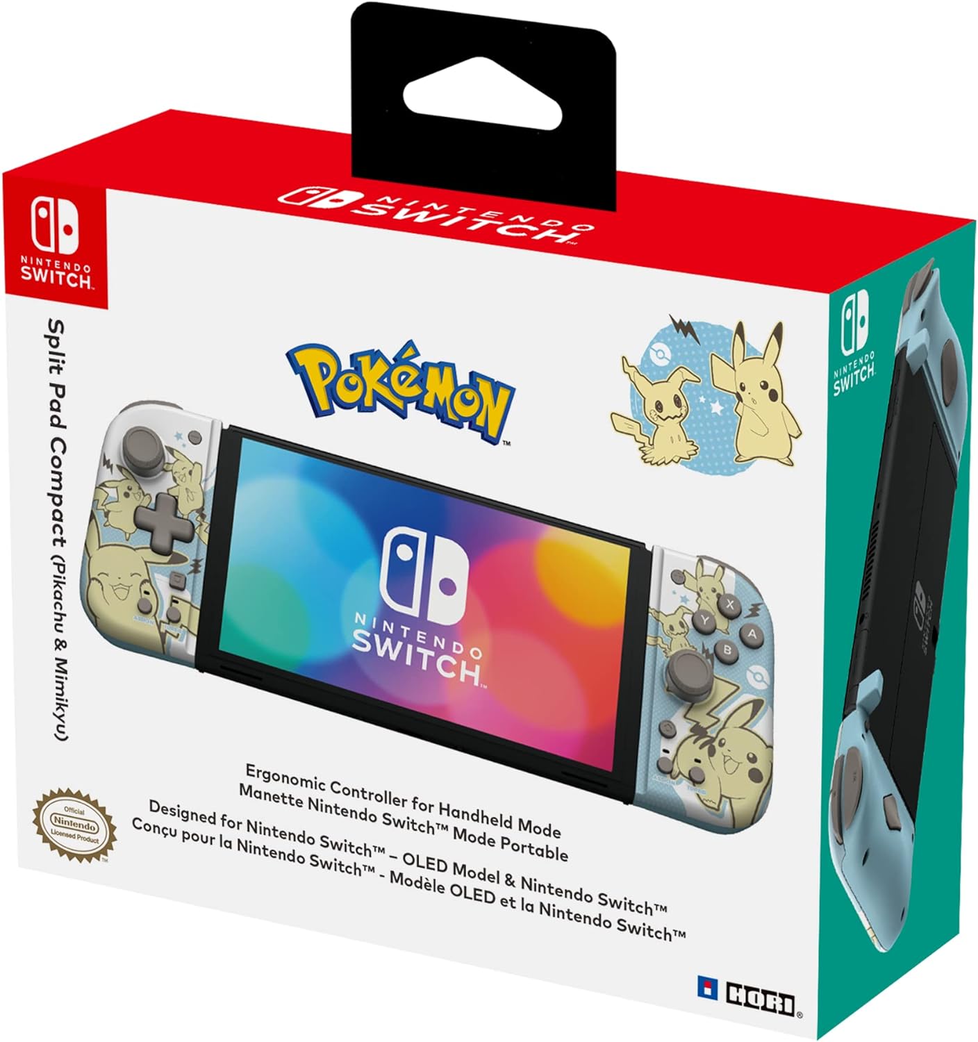 Hori Control Split Pad Compact (Pikachu y Mimikyu) para Nintendo Switch – Licencia oficial