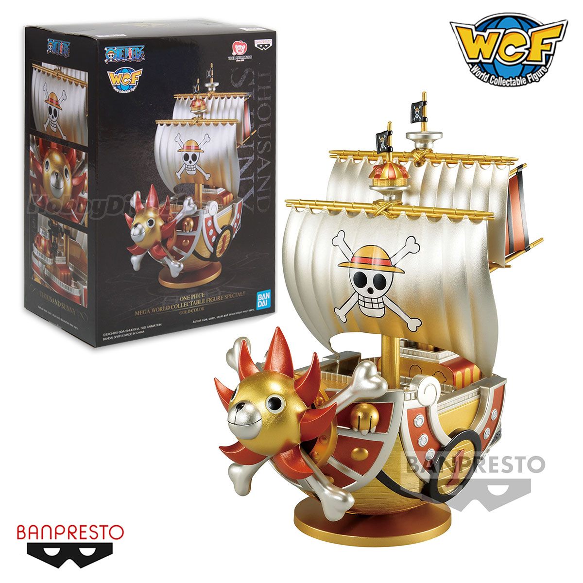 Figura especial Banpresto Mega WCF – Thousand Sunny (versión dorada) “One Piece”
