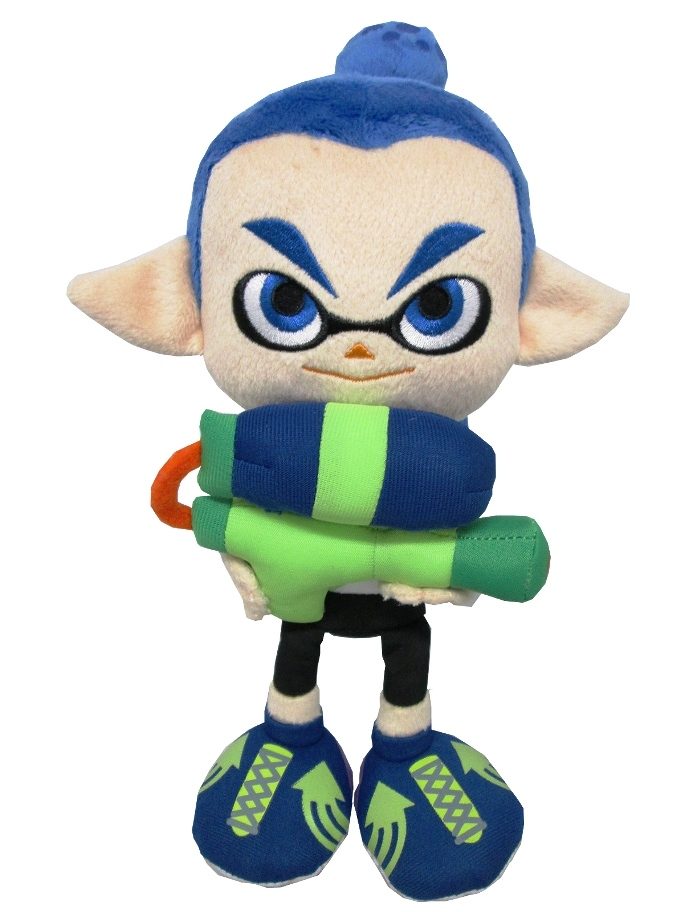 PELUCHE SPLATOON CHICO INKLING AZUL 25 CM