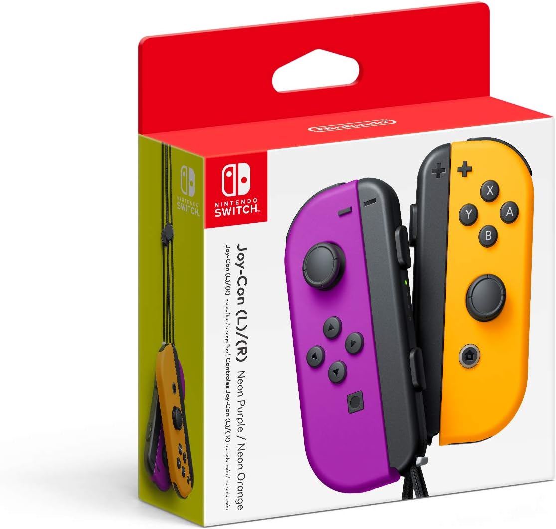 Nintendo Joy-Con (L)/(R) – Púrpura neón/Naranja neón para Nintendo Switch