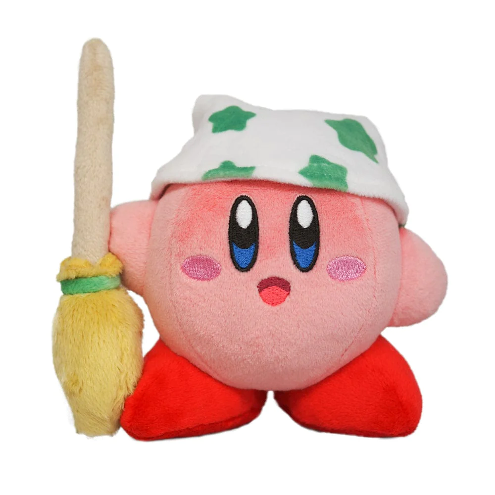 Peluche de Kirby con escoba de 5 pulgadas