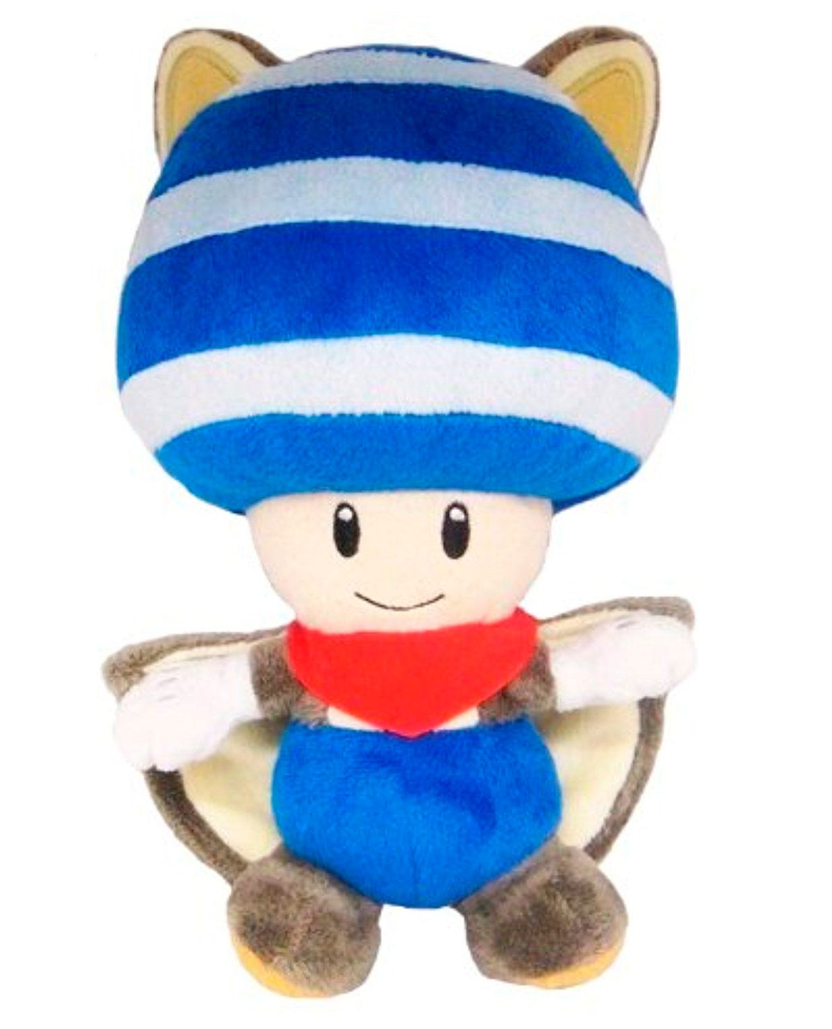 PELUCHE MARIO BROS TOAD CON TRAJE DE ARDILLA 20 CM