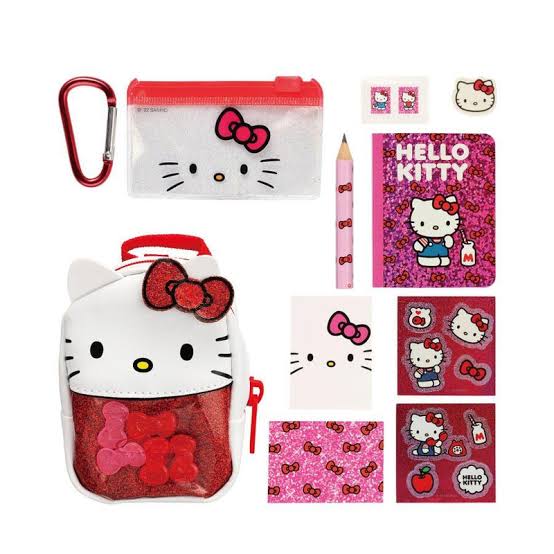 Real Littles Hello Kitty Mini Mochila con útiles escolares de Hello Kitty