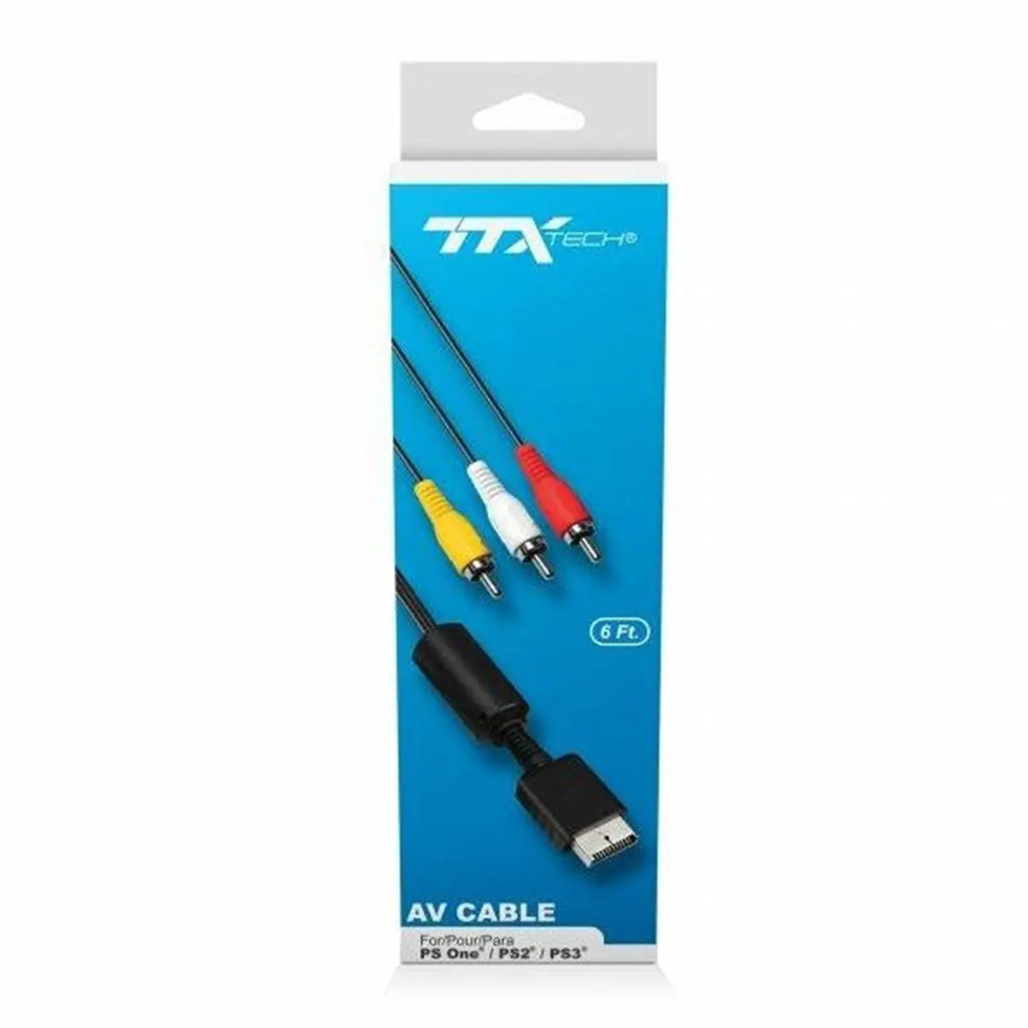 TTX Tech Cable de audio y video para Playstation 1, 2 y 3