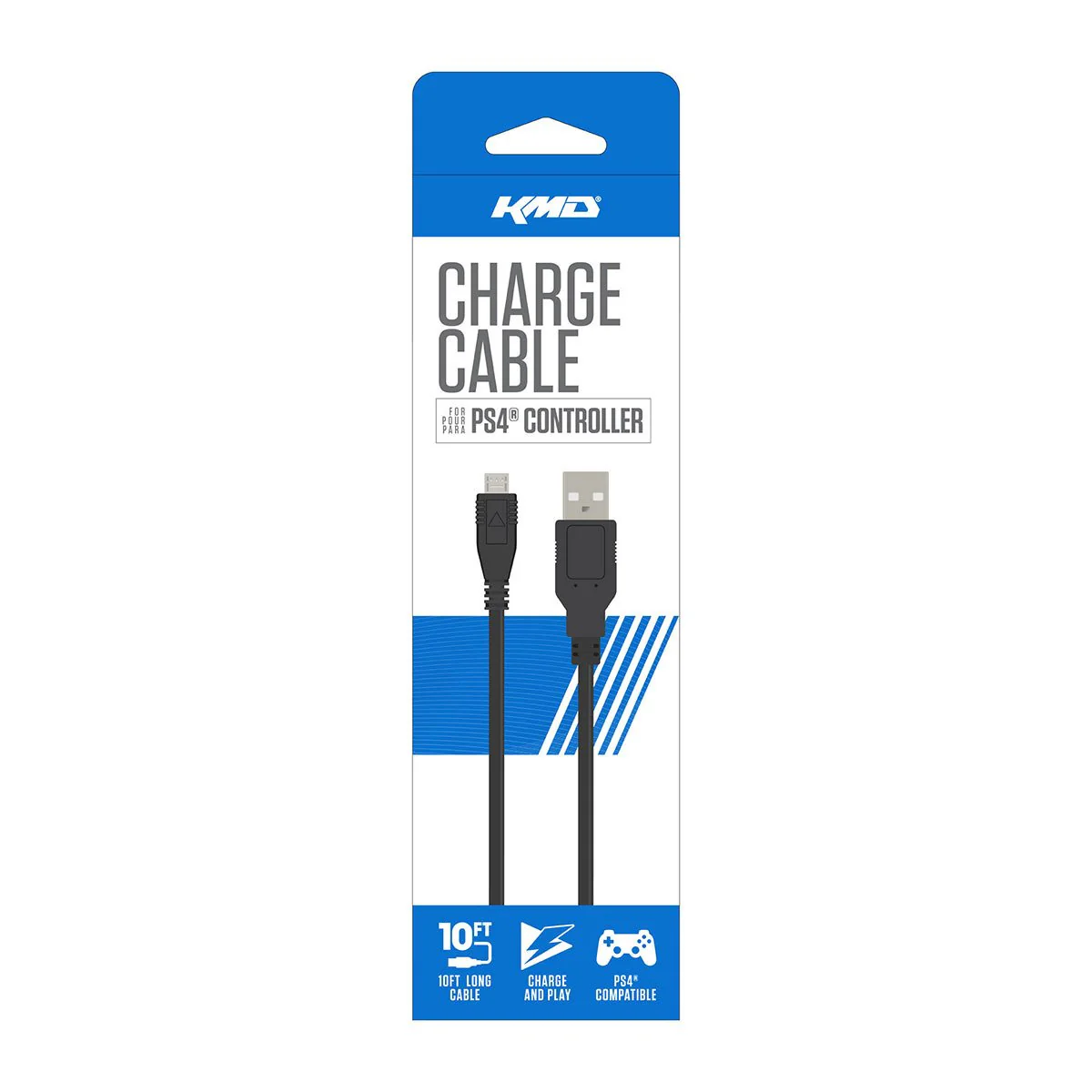 Accesorio – PS4 – Cable de Carga de 3 metros – KMD