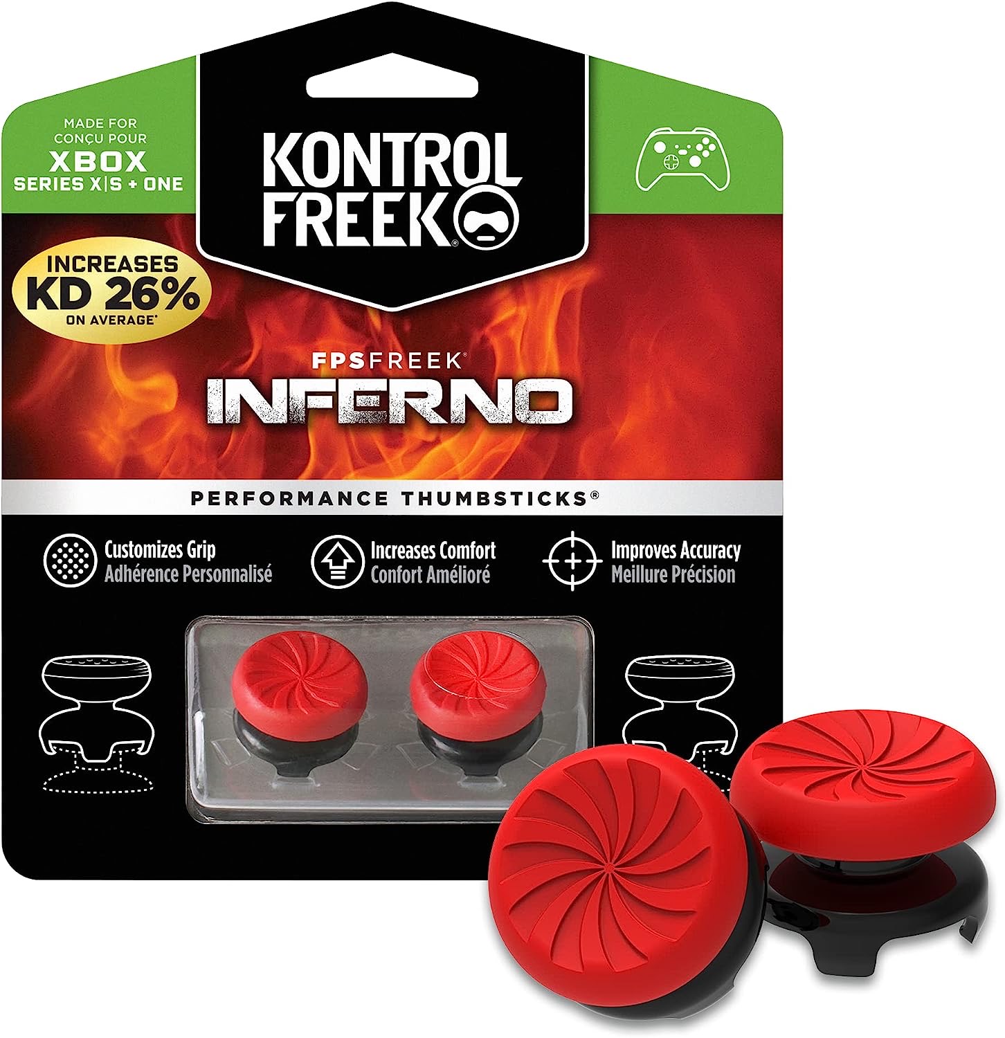KontrolFreek Inferno Thumbsticks 2 Alturas elevadas XBOX ONE/Series