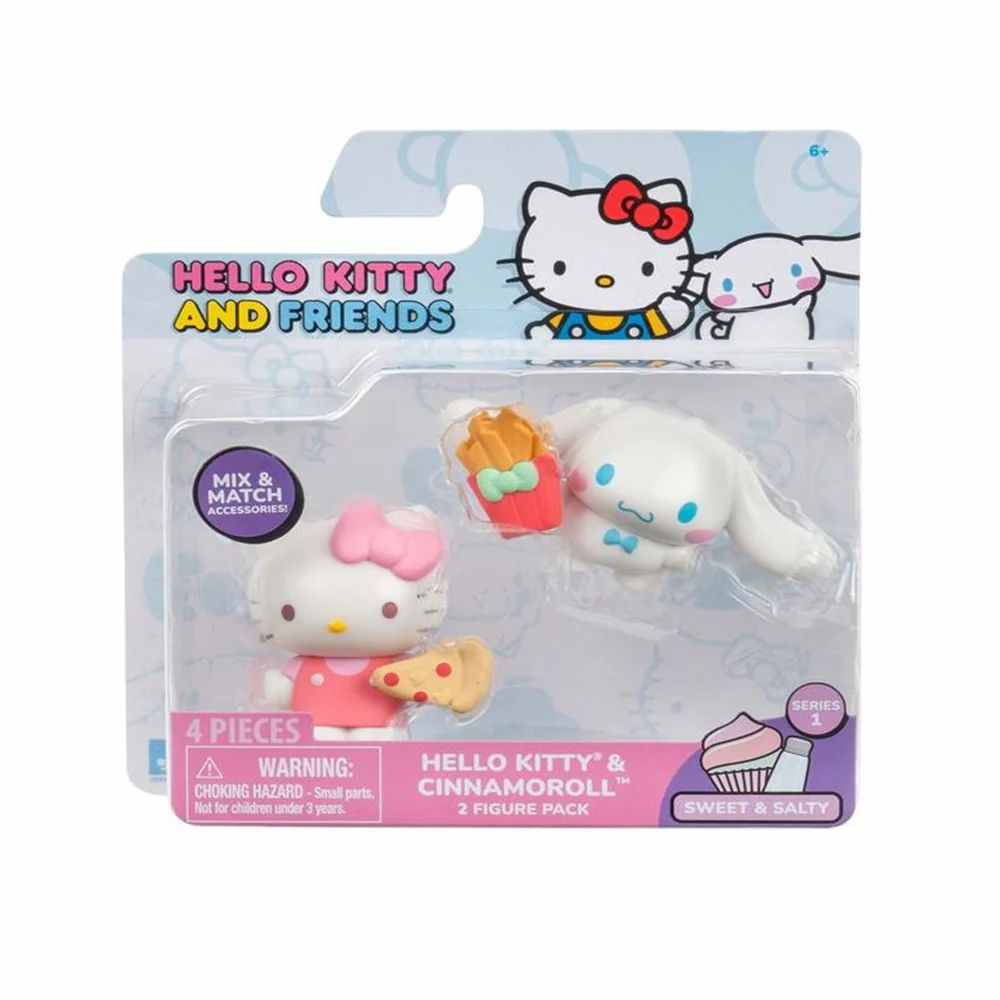 Hello Kitty and friends – Mix & Match Accesories – Cinamoroll & Hello Kitty paquete de 2 figuras