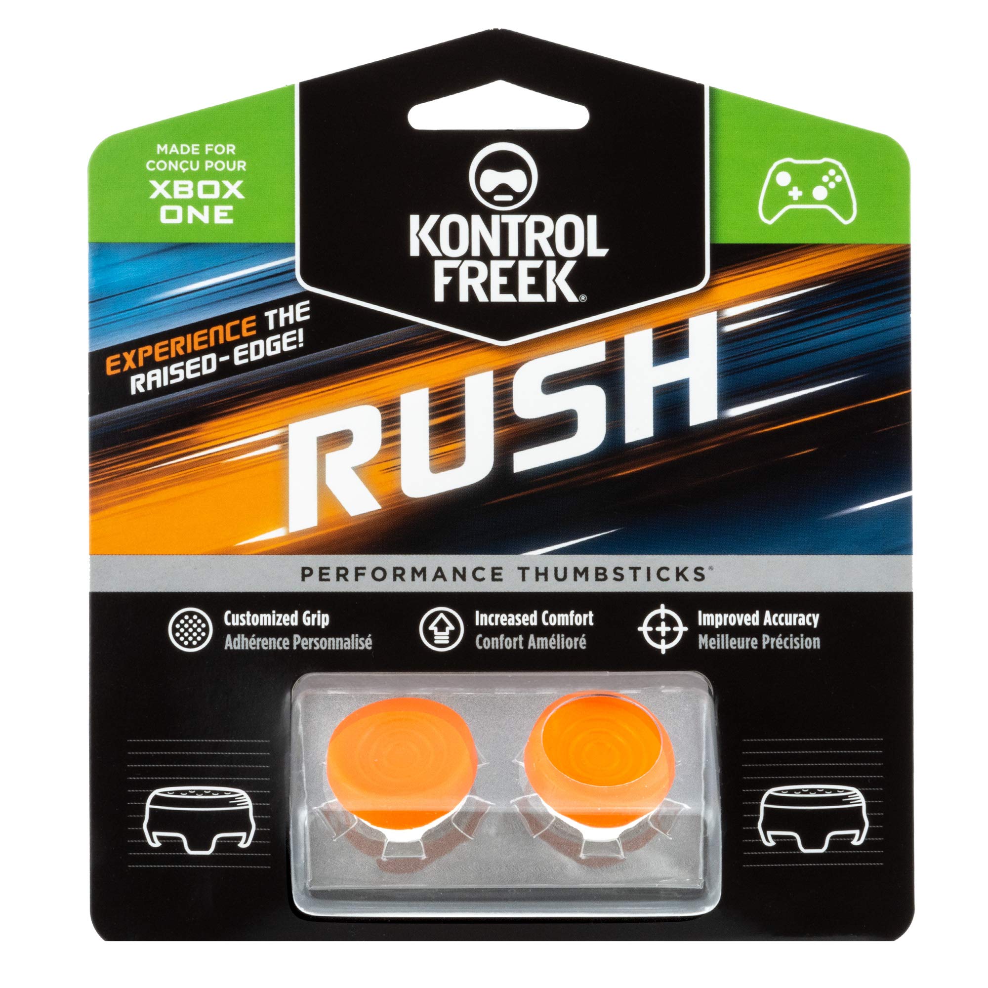 KontrolFreek Rush 2 Alturas Medias, cóncavo Naranja/Blanco. XBOX ONE/Series