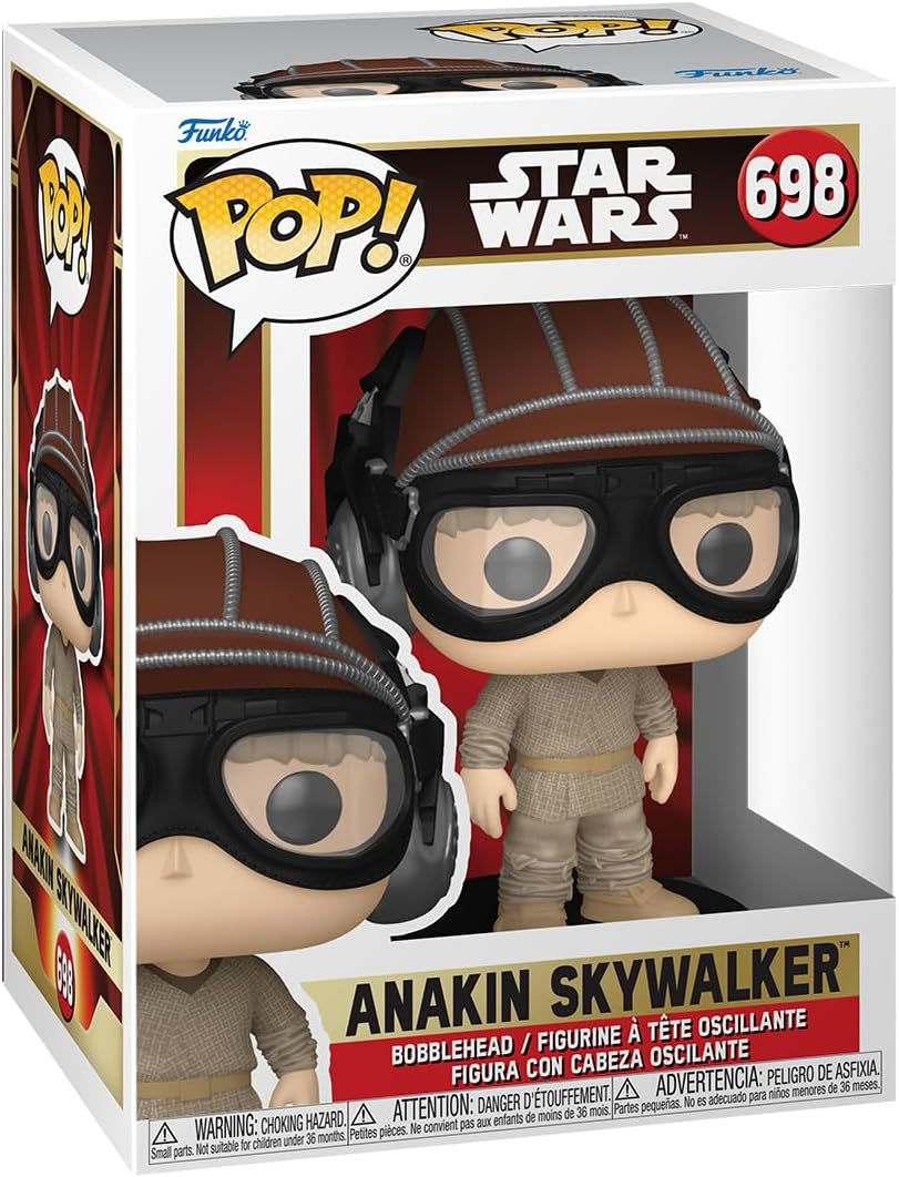 ¡Funko Pop! Star Wars: Episodio 1 – La Amenaza Fantasma 25 Aniversario, Anakin Skywalker con Casco #698