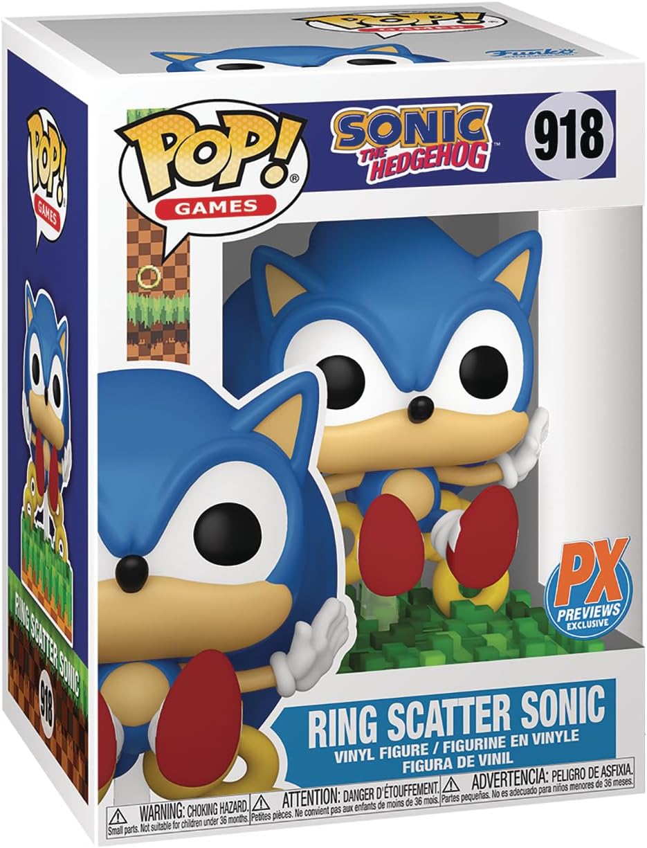 Funko Pop! Games: Sonic (Ring Scatter Sonic) Px Previews #918