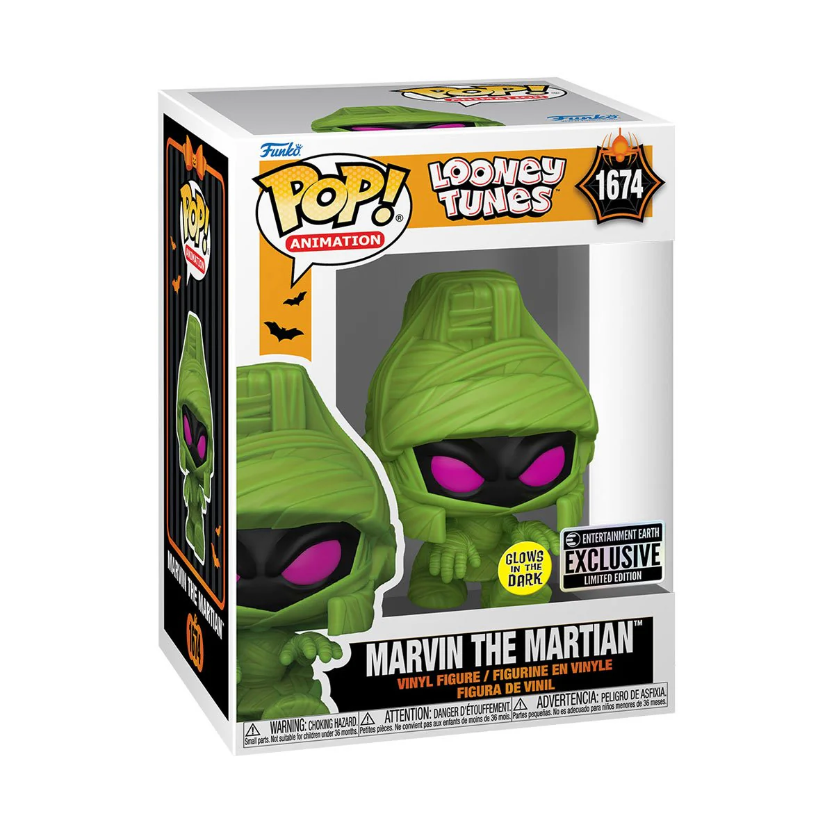 Funko Pop! Looney Tunes – Marvin el Marciano EXCLUSIVO Brilla en la obscuridad #1674