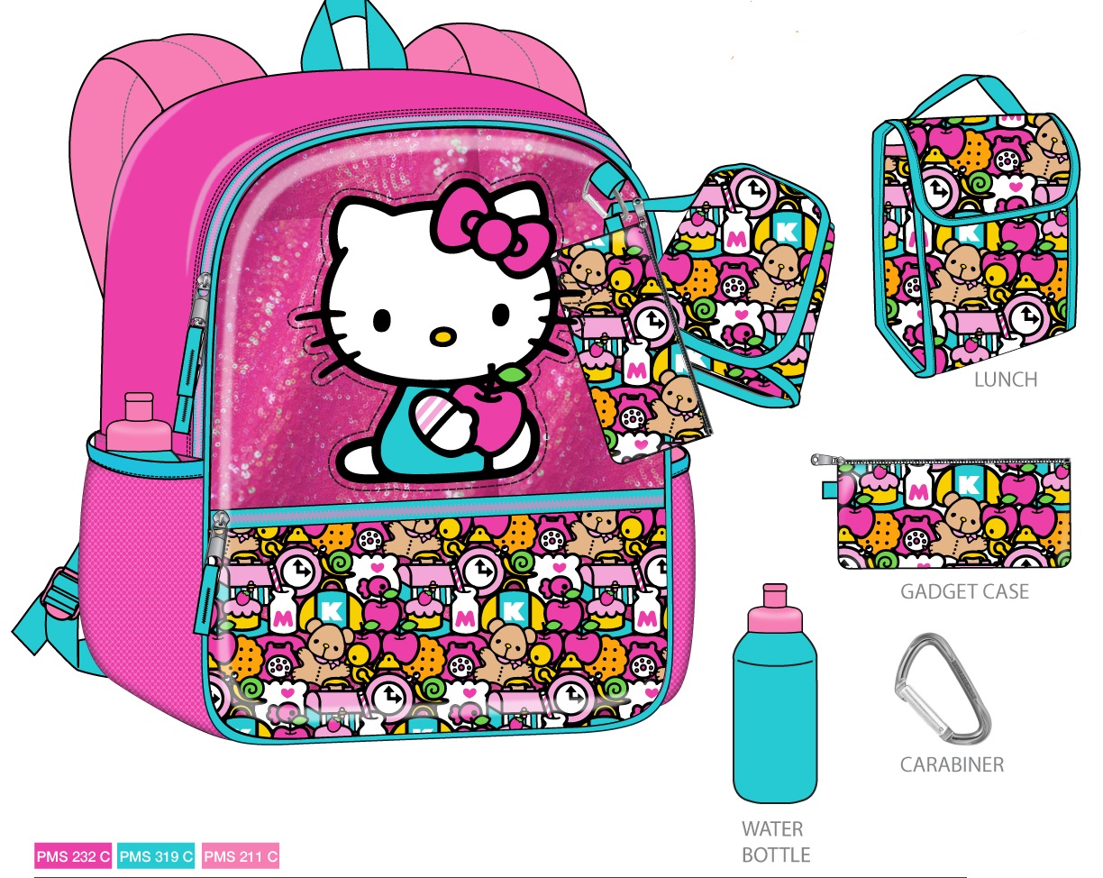 Mochila Hello Kitty -5 piezas