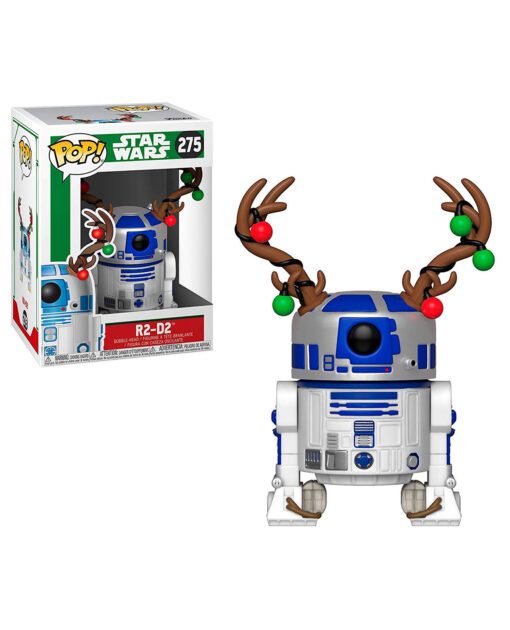 FIGURA POP STAR WARS HOLIDAY R2D2 CON CUERNOS #275