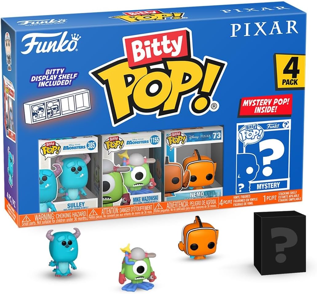 Funko Bitty Pop! 4 Mini Figuras – Pixar