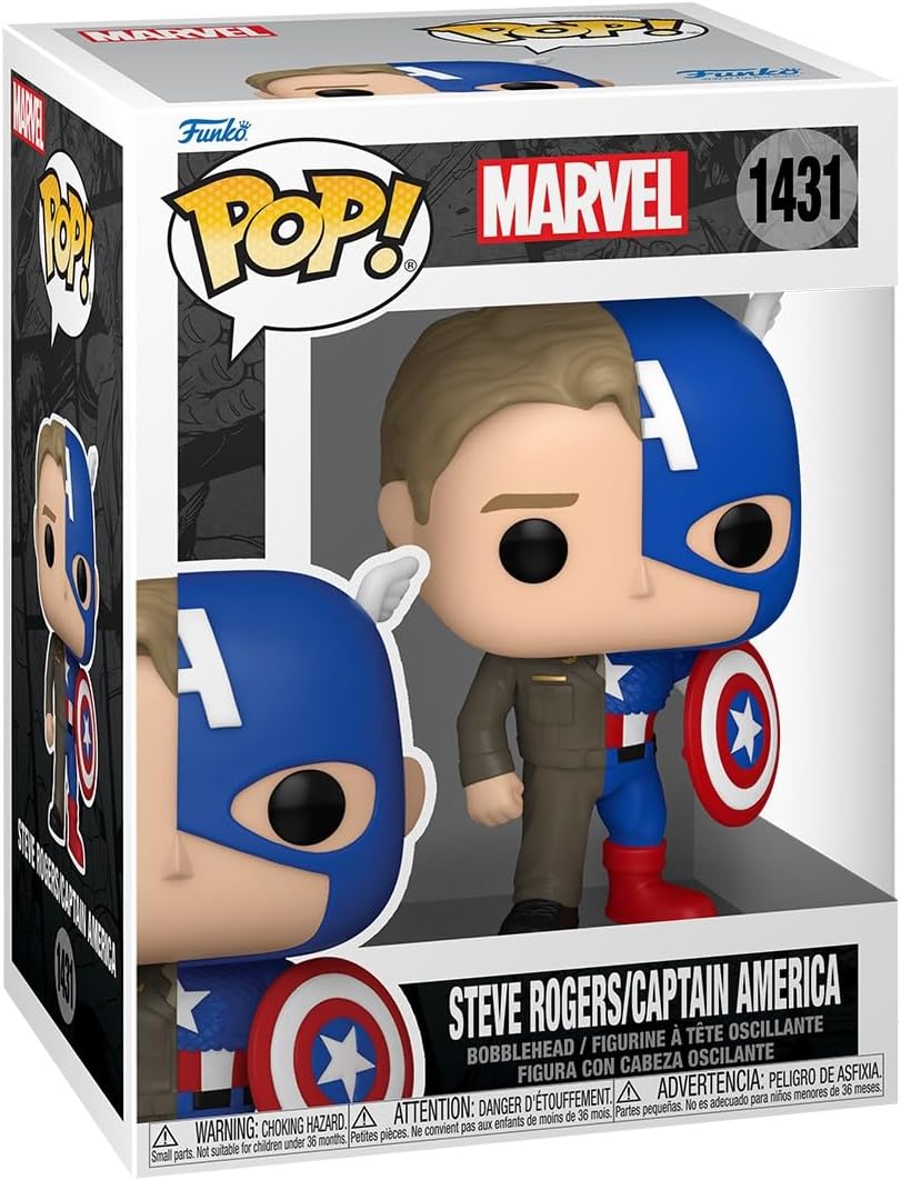 Funko Pop! Marvel: Split – Steve Rogers/Captain America #1431